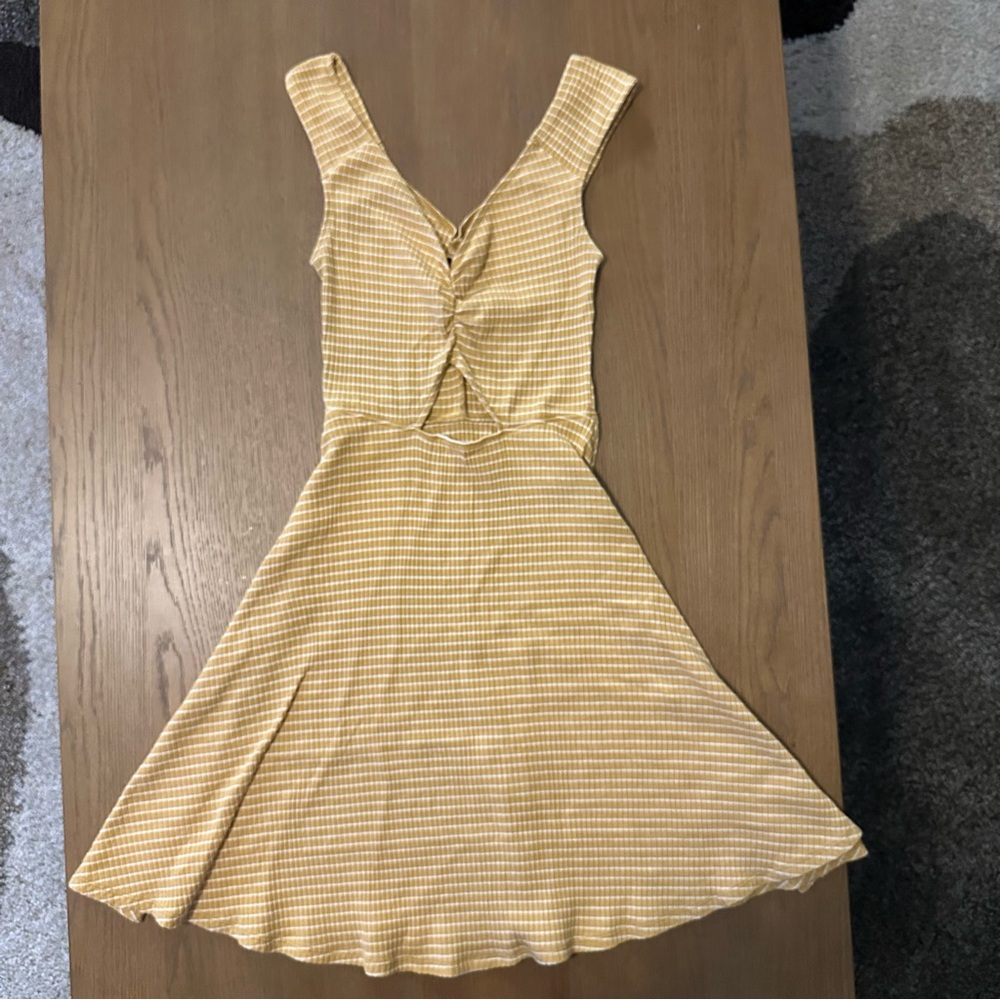 Abercrombie & Fitch Yellow Gingham Mini Dress